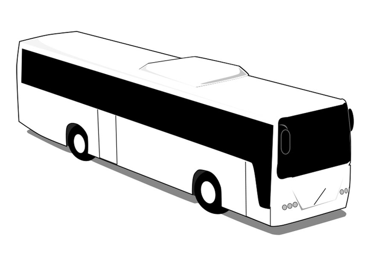 Bilde å fargelegge buss