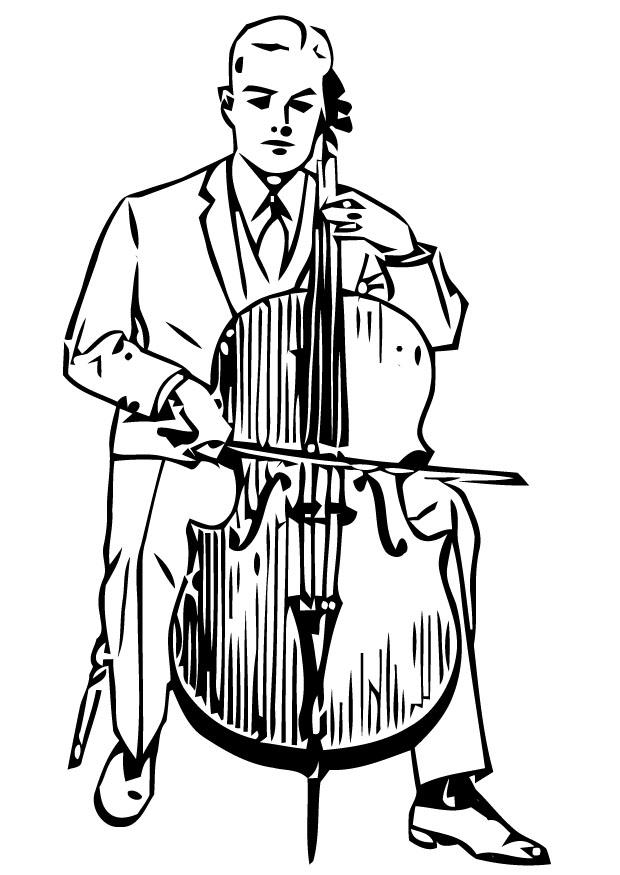Bilde å fargelegge cello