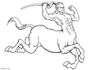 Fargeleggingsbilde centaur