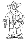 Fargeleggingsbilde cowboy