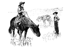 Bilder � fargelegge cowgirl