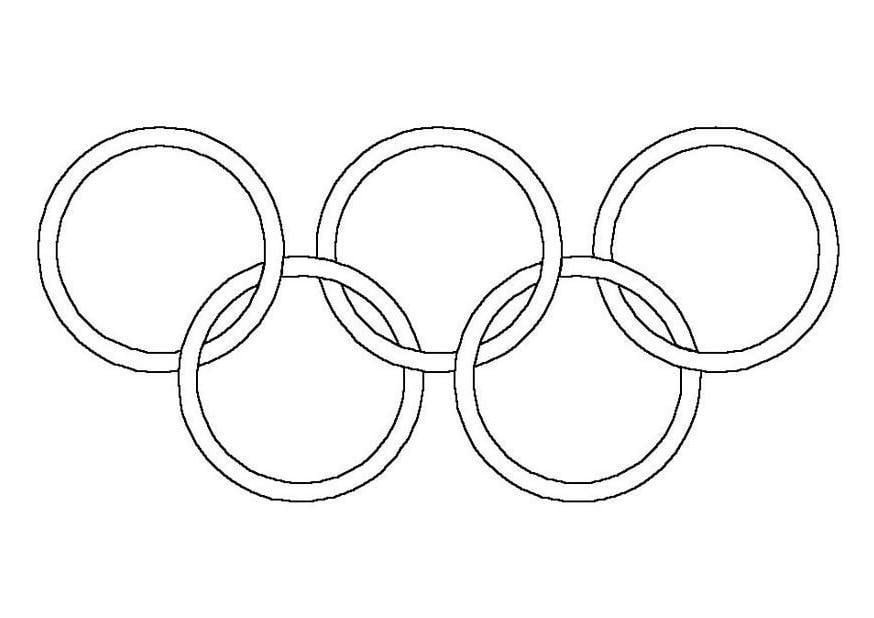 Bilde å fargelegge de olympiske ringene