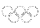 Bilde å fargelegge de olympiske ringene
