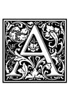 dekorativ alfabet - A