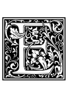 dekorativ alfabet - E