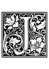 dekorativ alfabet - J
