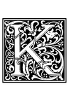 dekorativ alfabet - K