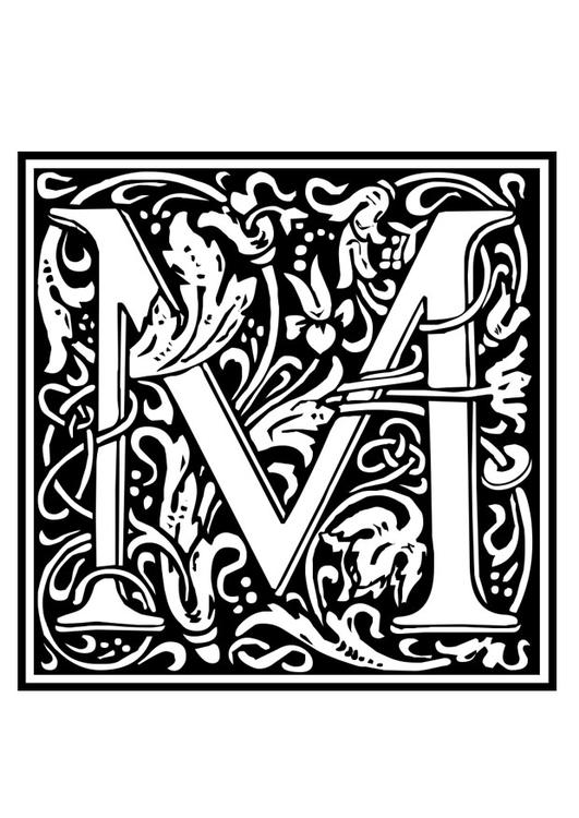 dekorativ alfabet - M