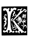 dekorative bokstaver - K