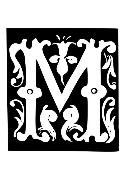 dekorative bokstaver - M