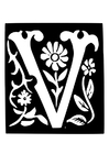 dekorative bokstaver - V