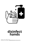desinfiser hendene