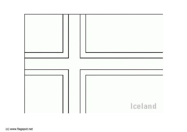 Bilde å fargelegge det islandske flagget