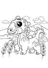 Bilder � fargelegge dino på farten