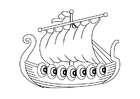 Bilder � fargelegge drakar - vikingskip