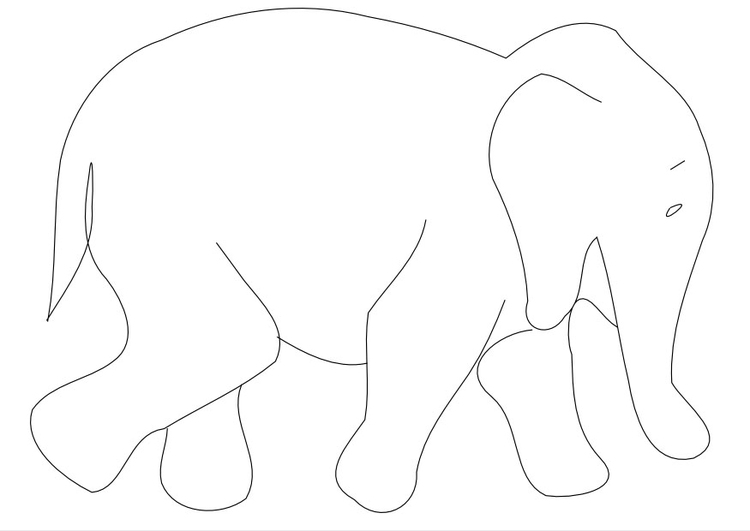 Bilde å fargelegge elefant