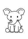 Bilder � fargelegge elefant