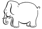 Bilder � fargelegge elefant