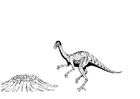 en dinosaur ved redet sitt