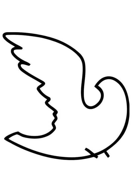 Bilde å fargelegge en hvit due