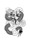 Bilde å fargelegge en kinesisk drage
