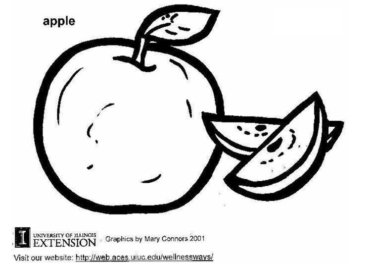 Bilde å fargelegge eple
