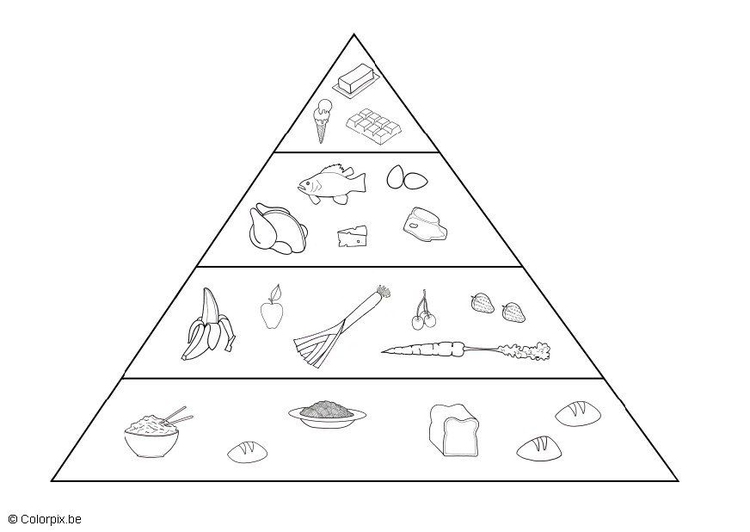 Bilde å fargelegge ernÃ¦ringspyramide