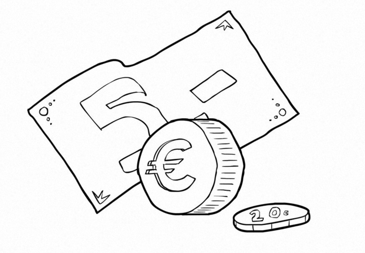 Bilde å fargelegge Euro