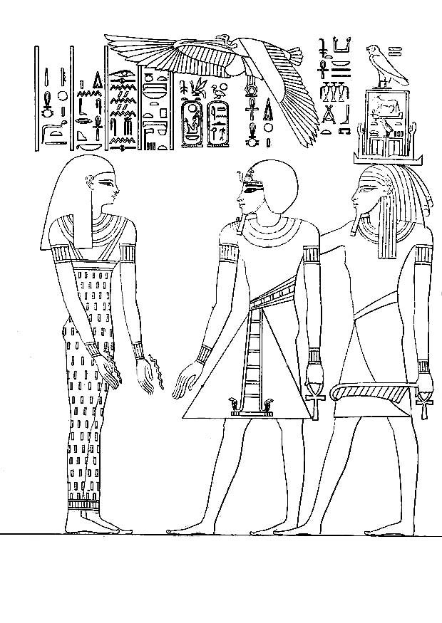 Bilde å fargelegge farao Amenophis III