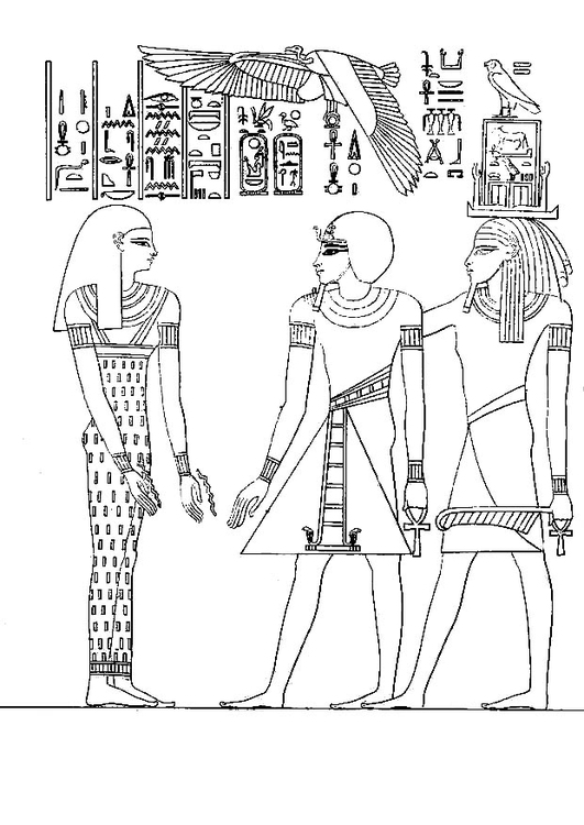 Bilde å fargelegge Farao Amenophsis III