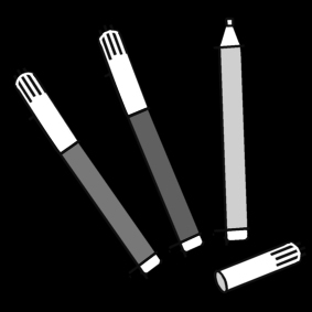 Bilde å fargelegge fargepenner
