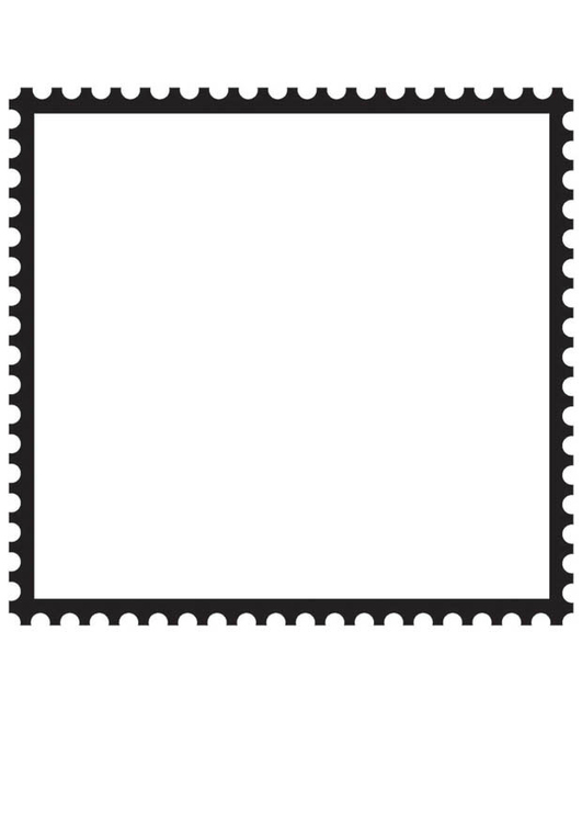 Bilde å fargelegge firkantet frimerke