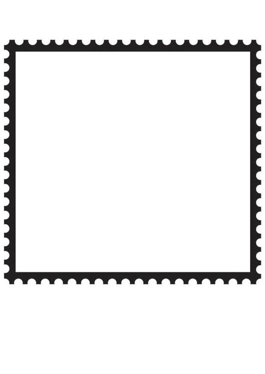 firkantet frimerke