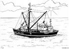 Fargeleggingsbilde fiskebÃ¥t