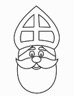 Fargeleggingsbilde fjeset til st. nikolaus