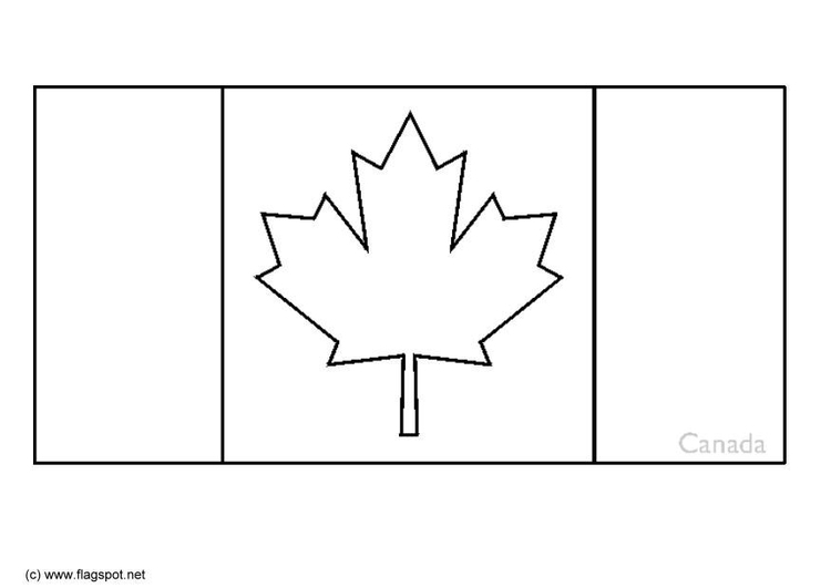 Bilde å fargelegge flagg fra Canada