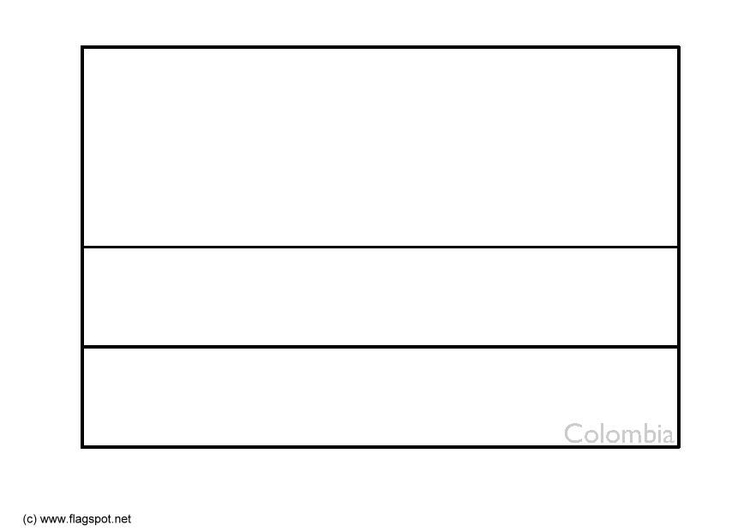 Bilde å fargelegge flagg fra Colombia