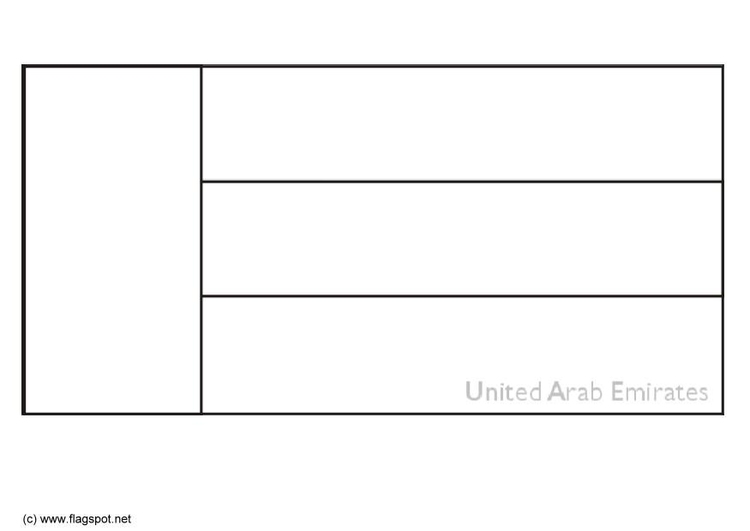 Bilde å fargelegge flagg fra de Forente Arabiske Emirater