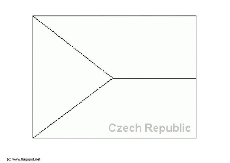 Bilde å fargelegge flagg fra den Tsjekkiske Republikk
