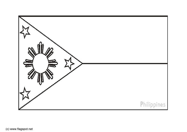 Bilde å fargelegge flagg fra Filippinene
