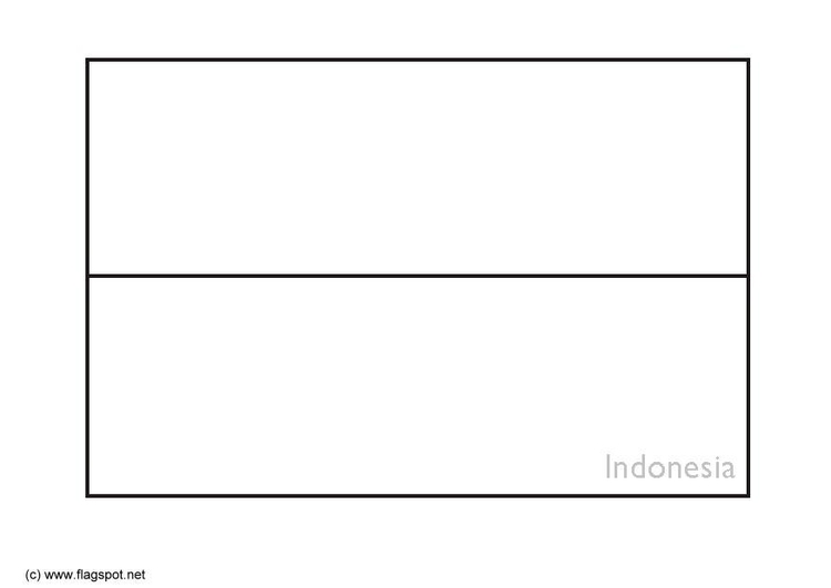 Bilde å fargelegge flagg fra Indonesia