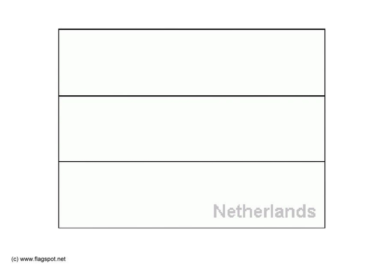 Bilde å fargelegge flagg fra Nederland
