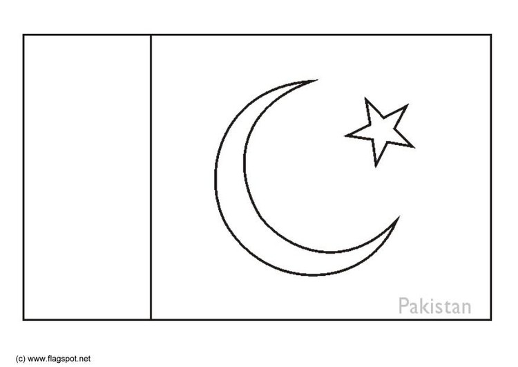 Bilde å fargelegge flagg fra Pakistan