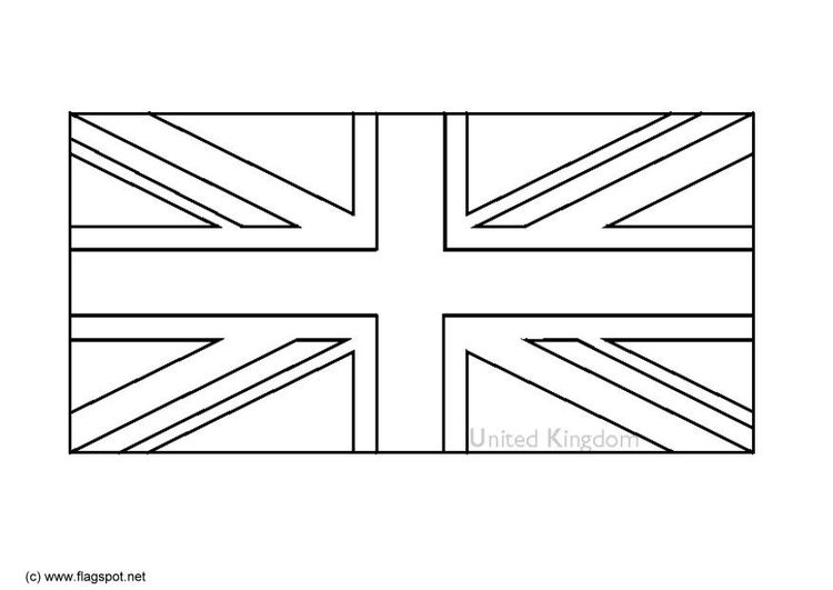 Bilde å fargelegge flagg fra Storbritania