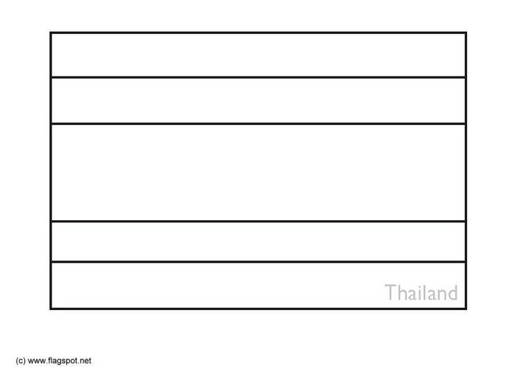Bilde å fargelegge flagg fra Thailand