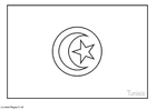 Bilder � fargelegge flagg fra Tunisia