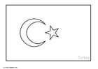 Bilder � fargelegge flagg fra Tyrkia