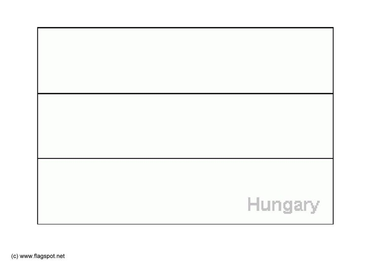 Bilde å fargelegge flagg fra Ungarn