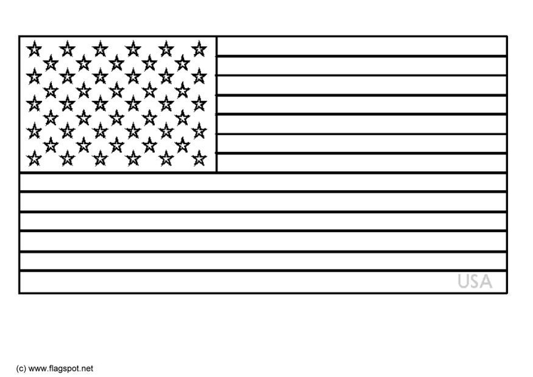 Bilde å fargelegge flagg fra USA
