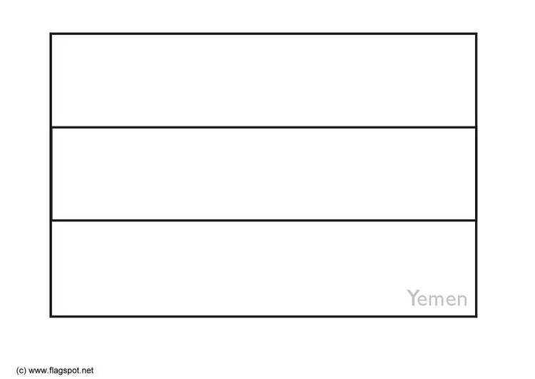 Bilde å fargelegge flagg fra Yemen